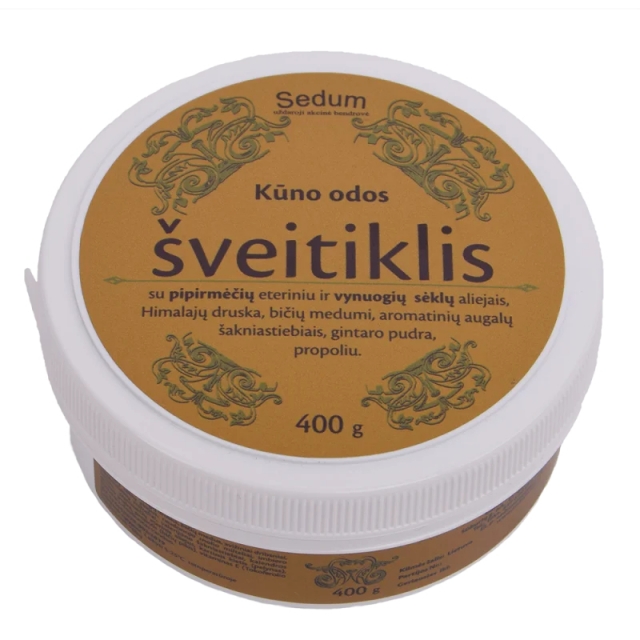 Kūno odos &scaron;veitiklis Sedum su pipirmėčių et. al.